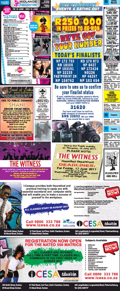 Pressreader The Witness 2011 06 13 Classified Department - 